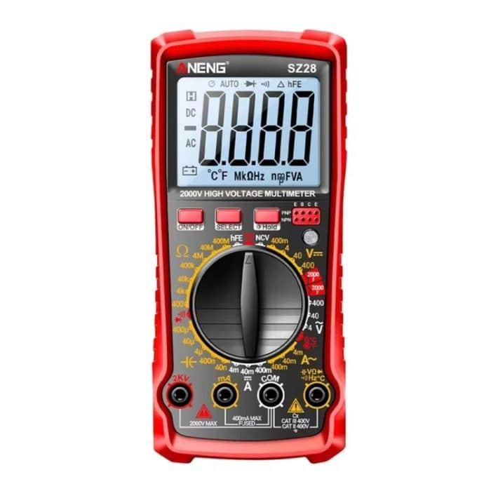 ANENG 2000V High Voltage High Precision Photovoltaic Digital Multimeter, SZ28 Red, SZ28 Black – Bild 1