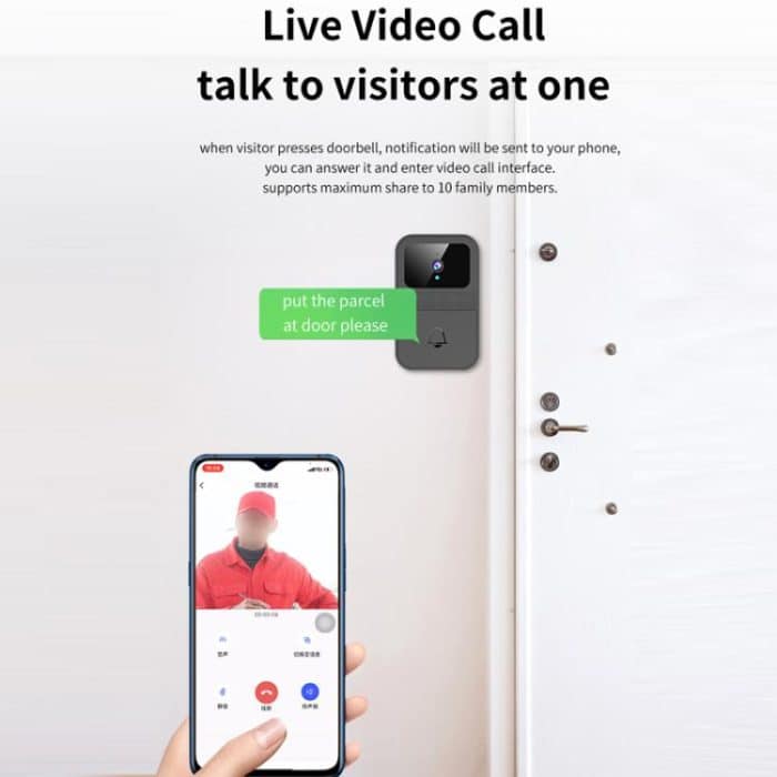 Smart Remote Home Night Vision Capture Monitoring Video Doorbell, D9 – Bild 9