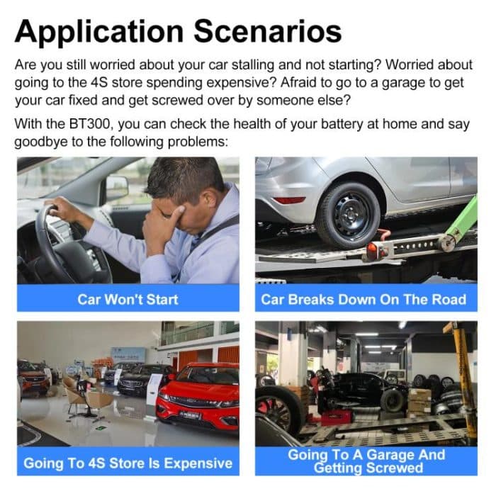 12/24V Multi-Function Car Battery Fault Diagnosis Tester, BT300 – Bild 13