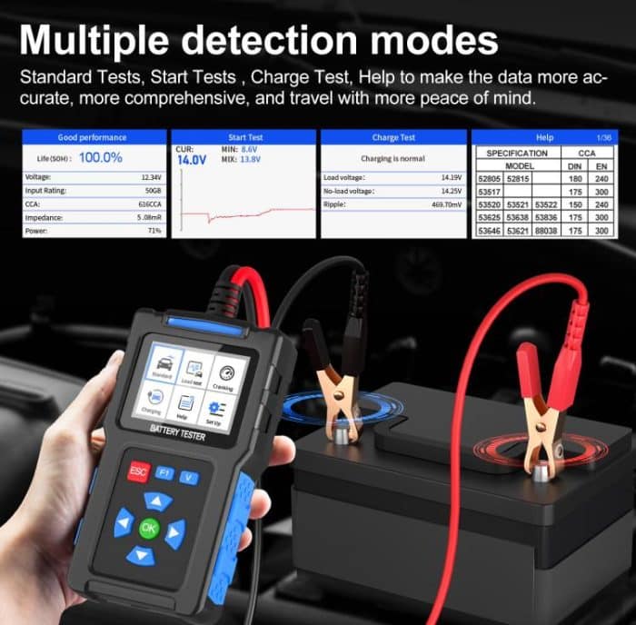 12/24V Multi-Function Car Battery Fault Diagnosis Tester, BT300 – Bild 3
