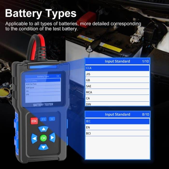 12/24V Multi-Function Car Battery Fault Diagnosis Tester, BT300 – Bild 5