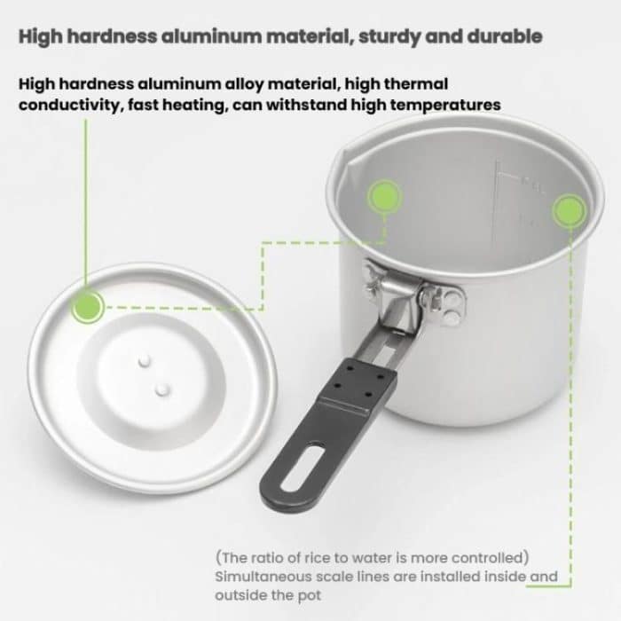 CLS 770ml Outdoor Camping Portable Single Pot Self-driving Folding Pot – Bild 7