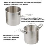 3000ml 16cm Heightened Outdoor Pots 304 Stainless Steel Outdoor Cooking Kettles, CLS Handle, CLS Dual-ear – Bild 4