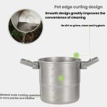 3000ml 16cm Heightened Outdoor Pots 304 Stainless Steel Outdoor Cooking Kettles, CLS Handle, CLS Dual-ear – Bild 6