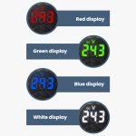 LED Digital Display Circular Voltage Meter, Red DC 7-120V, Green DC 7-120V, Blue DC 7-120V, White DC 7-120V, Red AC 65-265V, Green AC 65-265V, Blue AC 65-265V, White AC 65-265V – Bild 2