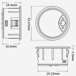 LED Digital Display Circular Voltage Meter, Red DC 7-120V, Green DC 7-120V, Blue DC 7-120V, White DC 7-120V, Red AC 65-265V, Green AC 65-265V, Blue AC 65-265V, White AC 65-265V – Bild 3
