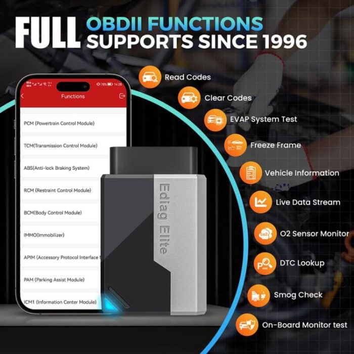 KINGBOLEN Ediag Elite Car Fault OBD2 Multilingual Detector, KBLJ05 – Bild 5