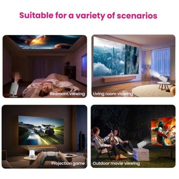 HY200 Home 1080P Projector Mini HD Smart WiFi Projector, US Plug, EU Plug, UK Plug, AU Plug – Bild 13