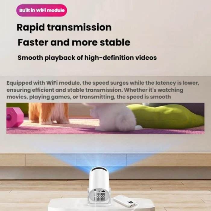 HY200 Home 1080P Projector Mini HD Smart WiFi Projector, US Plug, EU Plug, UK Plug, AU Plug – Bild 10