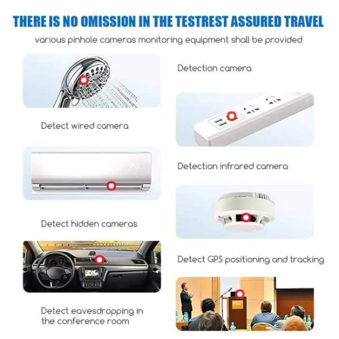 WT12 Anti-Surveillance Camera Smart LED Infrared Detector Hotel Anti-Peeping GPS Scanner – Bild 10