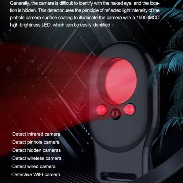 Hotel Anti-Sneak Camera Surveillance Camera Detector Infrared Detection+Laser Detection+Vibration Alarm – Bild 3