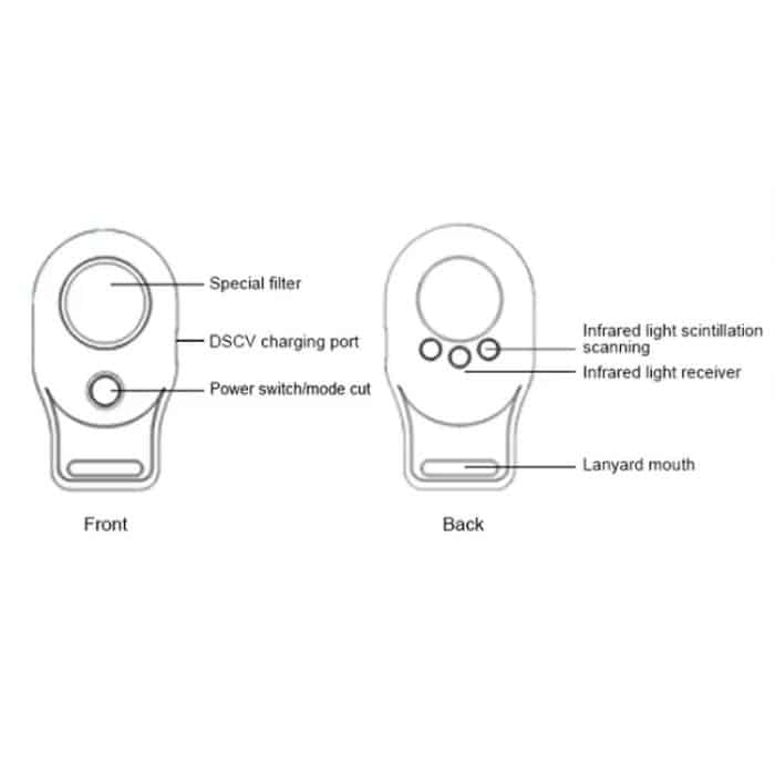 Hotel Anti-Sneak Camera Surveillance Camera Detector Infrared Detection+Laser Detection+Vibration Alarm – Bild 9