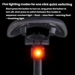 Bicycle Charging Taillights Smart Brake Sensing Taillights Night Riding Waterproof Warning Lights, Seat Cushion, Seat Post – Bild 11
