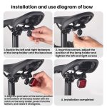 Bicycle Charging Taillights Smart Brake Sensing Taillights Night Riding Waterproof Warning Lights, Seat Cushion, Seat Post – Bild 12