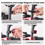 Bicycle Charging Taillights Smart Brake Sensing Taillights Night Riding Waterproof Warning Lights, Seat Cushion, Seat Post – Bild 13