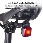 Bicycle Charging Taillights Smart Brake Sensing Taillights Night Riding Waterproof Warning Lights, Seat Cushion, Seat Post – Bild 10
