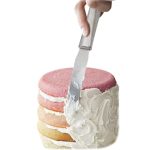 2 Stück Edelstahl-Cremespatel, Edelstahl-Glockenmesser, Kuchenspatel, Backschaber, Backwerkzeuge – Bild 8