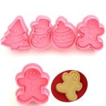 8 Stück Fondant-Kuchenwerkzeug, Weihnachtsplätzchen-Frühlingsstempel, Christmas Shape