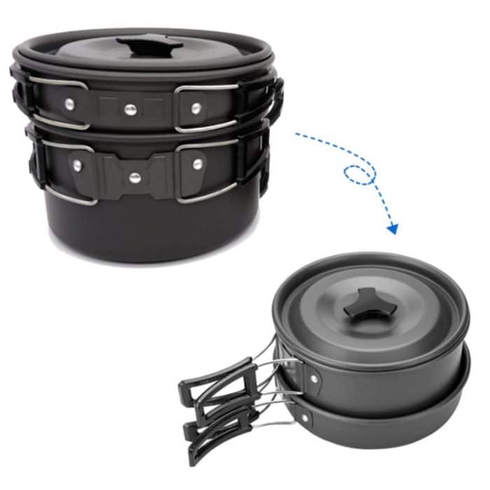 Outdoor Supplies Camping Tragbares Teekannen-Set Topfset – Bild 5