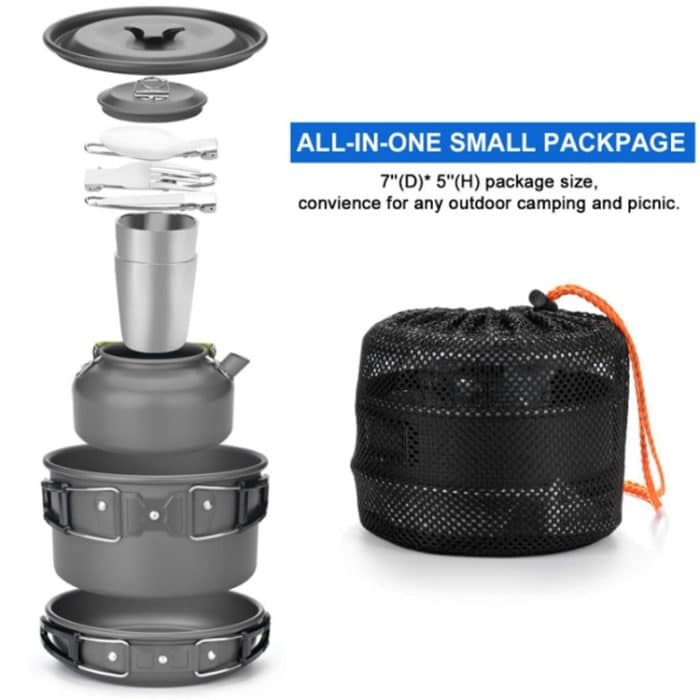 Outdoor Supplies Camping Tragbares Teekannen-Set Topfset – Bild 6