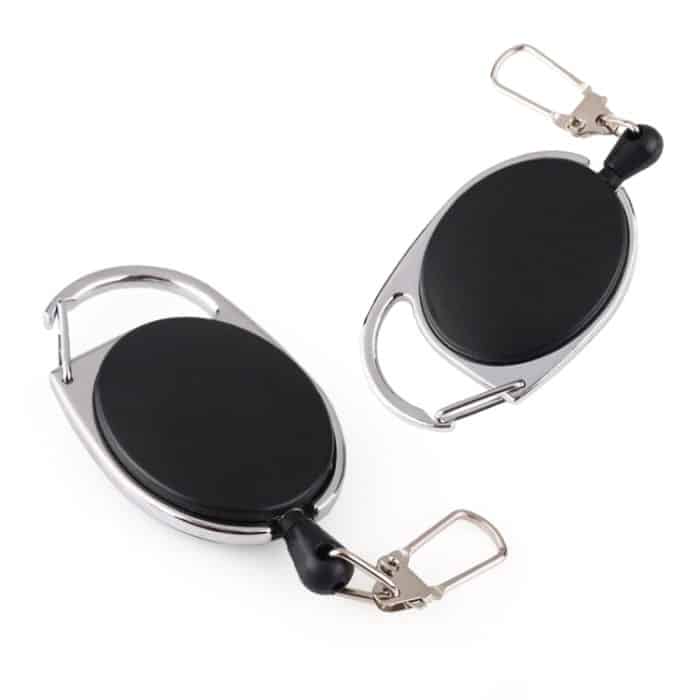 Outdoor Teleskopdrahtseil Schlüsselring Einbrecher Schlüsselbund EDC Retractable Chain Return Schlüsselringhalter – Bild 4