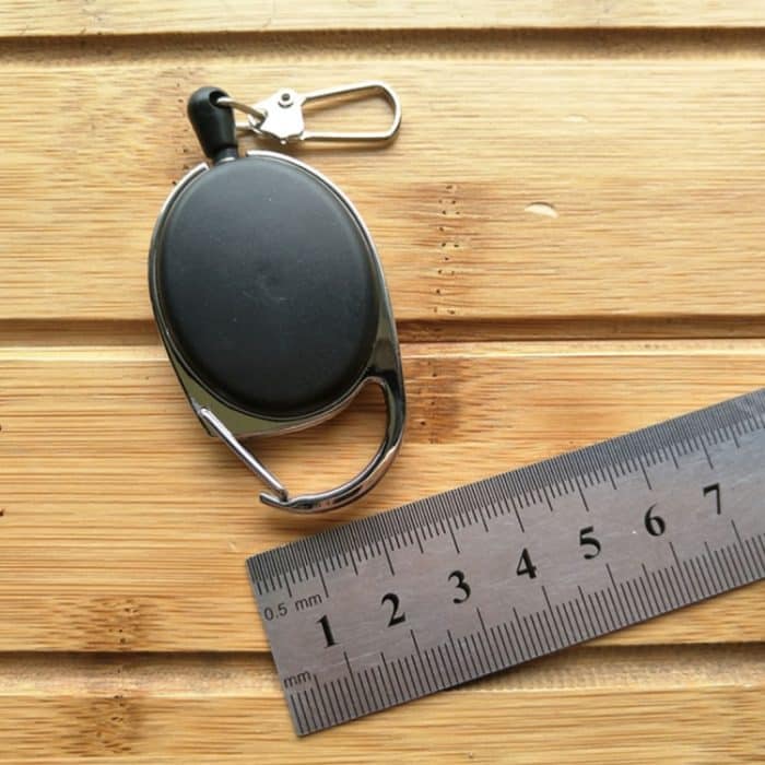 Outdoor Teleskopdrahtseil Schlüsselring Einbrecher Schlüsselbund EDC Retractable Chain Return Schlüsselringhalter – Bild 5