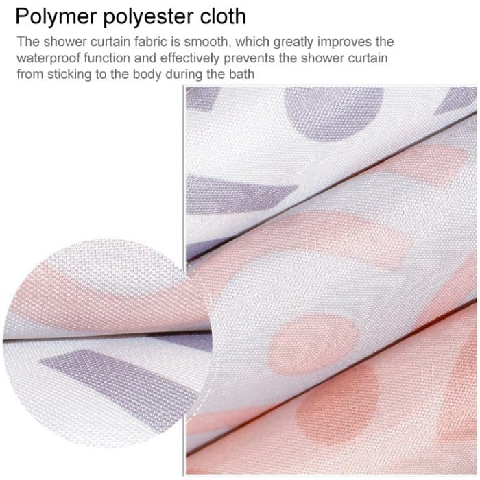Geometrischer Duschvorhang, wasserdichter Bad-Badezimmer-Vorhang, With 80 x Height 180cm, With 120 x Height 180cm, With 150 x Height 180cm, With 180 x Height180cm, With 180 x Height200cm, With 200 x Height 200cm, With 240 x Height200cm... – Bild 3