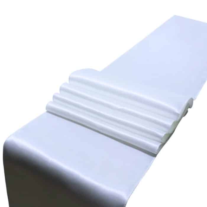 10 Stück Satin-Tischdecke, Tischdekoration für Zuhause, Party, Hochzeit, Weihnachtsdekoration, 30X275CM – Bild 2