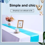 10 Stück Satin-Tischdecke, Tischdekoration für Zuhause, Party, Hochzeit, Weihnachtsdekoration, 30X275CM – Bild 3