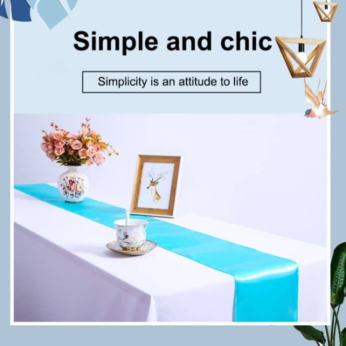 10 Stück Satin-Tischdecke, Tischdekoration für Zuhause, Party, Hochzeit, Weihnachtsdekoration, 30X275CM – Bild 3