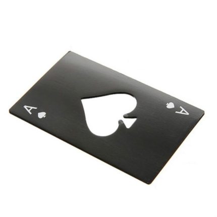 2 Stück Edelstahl-Flaschenöffner für Bier, Poker, Spielkarte, Pik, Soda-Flaschenöffner