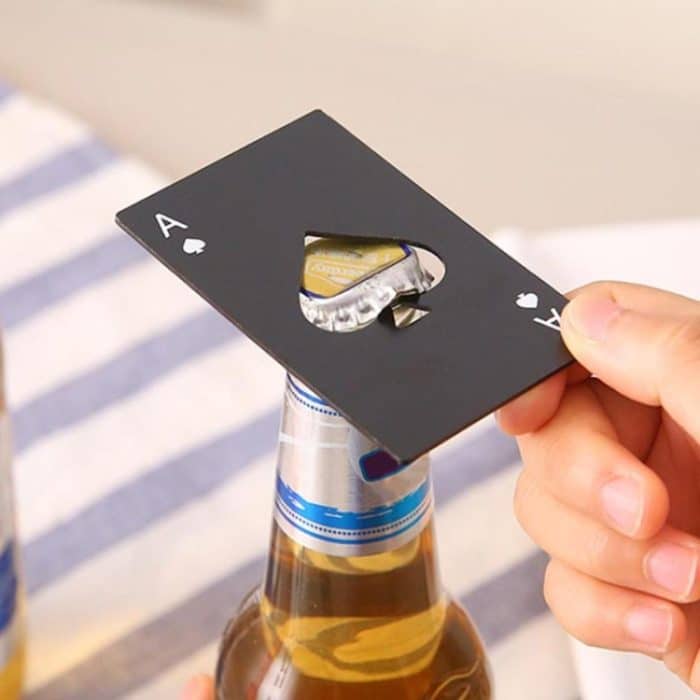 2 Stück Edelstahl-Flaschenöffner für Bier, Poker, Spielkarte, Pik, Soda-Flaschenöffner – Bild 8