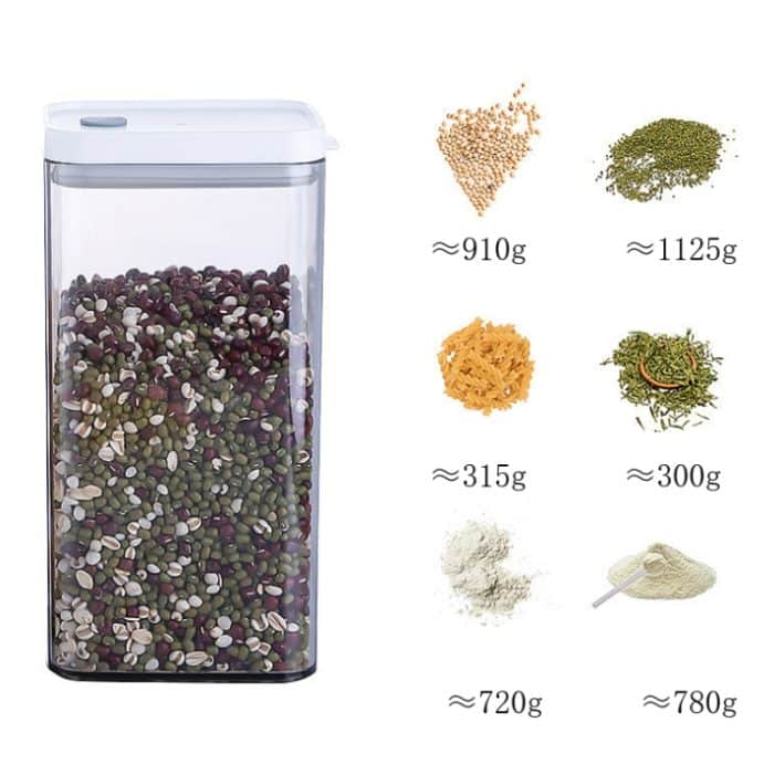 Haushalts-Grobkorn-transparentes versiegeltes Glas, Lebensmittelqualität, Vorratsglas, Trockenfrüchte-Snack-Vorratsglas mit Deckel, 700ml, 1100ml, 1500ml – Bild 3