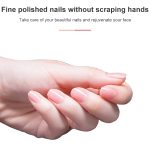 10 Stück weißer Tofu-Block-Nagellack, vier Quadrate, hochelastische Baumwolle, Maniküre-Sandblock – Bild 2