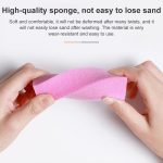 10 Stück weißer Tofu-Block-Nagellack, vier Quadrate, hochelastische Baumwolle, Maniküre-Sandblock – Bild 3