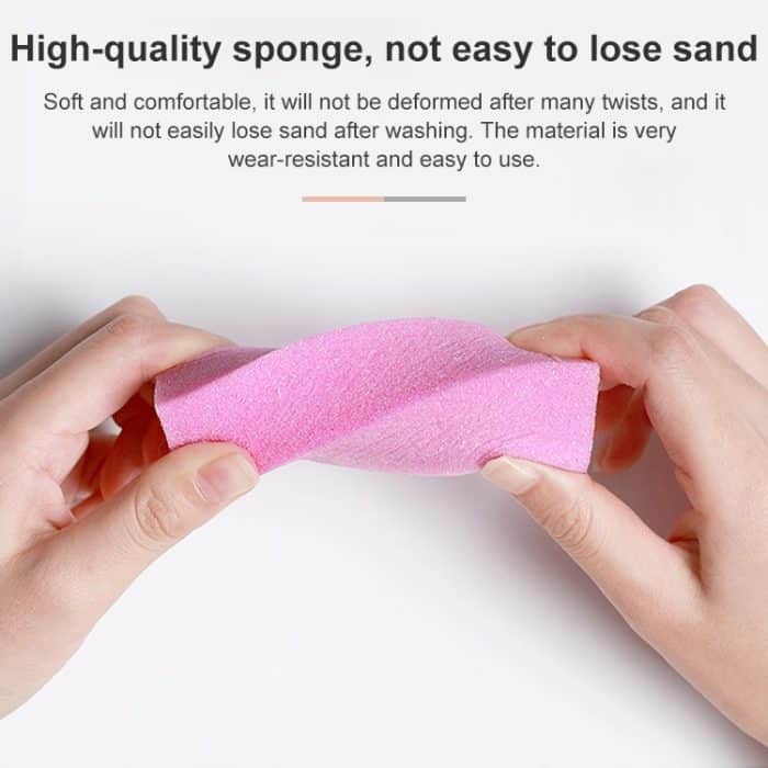 10 Stück weißer Tofu-Block-Nagellack, vier Quadrate, hochelastische Baumwolle, Maniküre-Sandblock – Bild 3