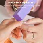 10 Stück weißer Tofu-Block-Nagellack, vier Quadrate, hochelastische Baumwolle, Maniküre-Sandblock – Bild 5