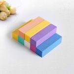 10 Stück weißer Tofu-Block-Nagellack, vier Quadrate, hochelastische Baumwolle, Maniküre-Sandblock – Bild 7