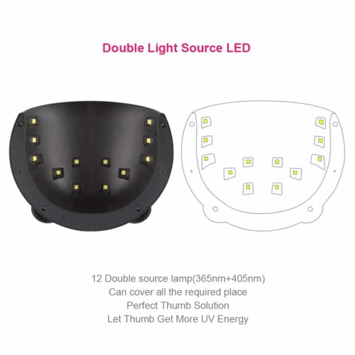 3 Stück 36 W UV-Lampe, LED-Panda-Form-Lampe, Nageltrockner, USB-Aufladung, Nagelkunst-Werkzeuge – Bild 3
