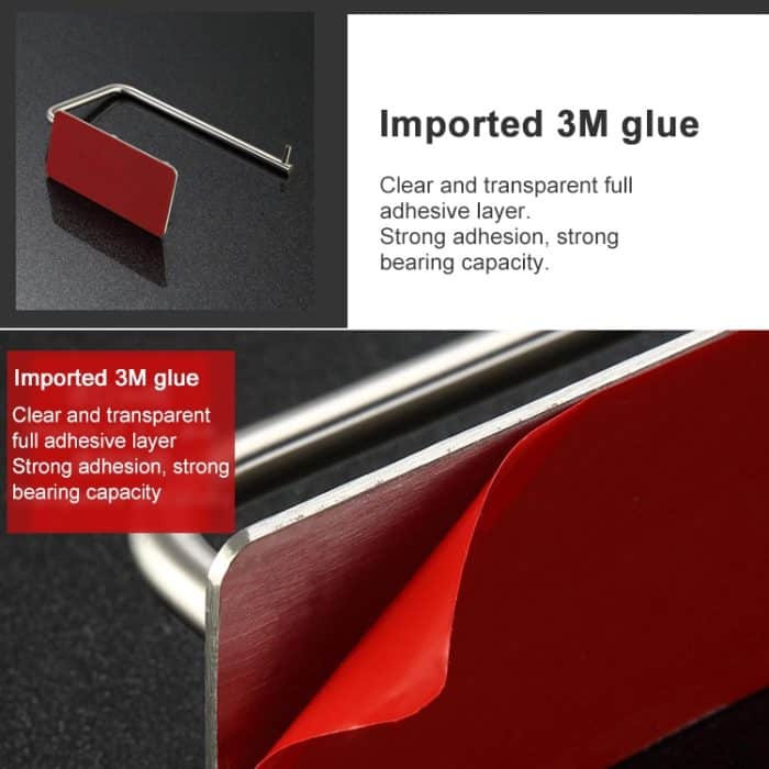 RD9181 304 Selbstklebender Tissue Rack Toilettenpapierhalter mit Edelstahlhalter – Bild 4