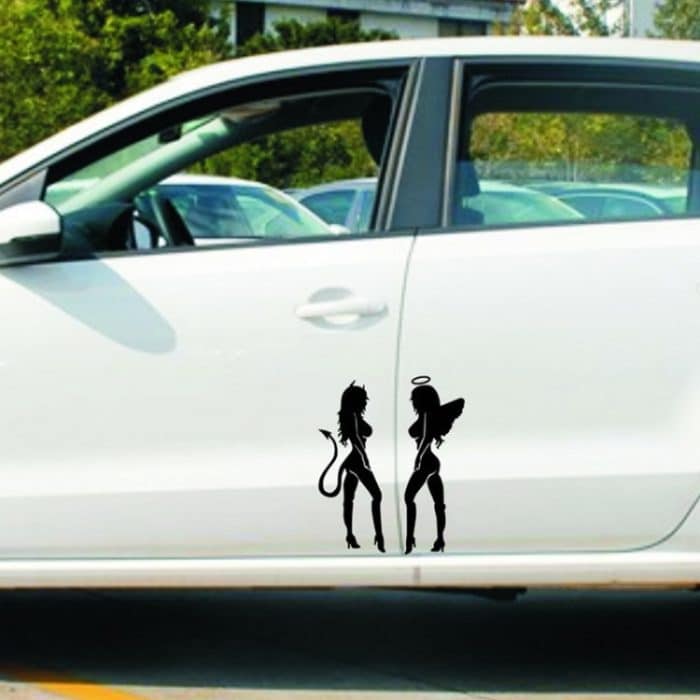 10 Stück QYPF ANGEL DEVIL Sexy Girl Autoaufkleber Auto-Styling-Aufkleber, Größe: 18 x 14 cm, Sexy Girl – Bild 3