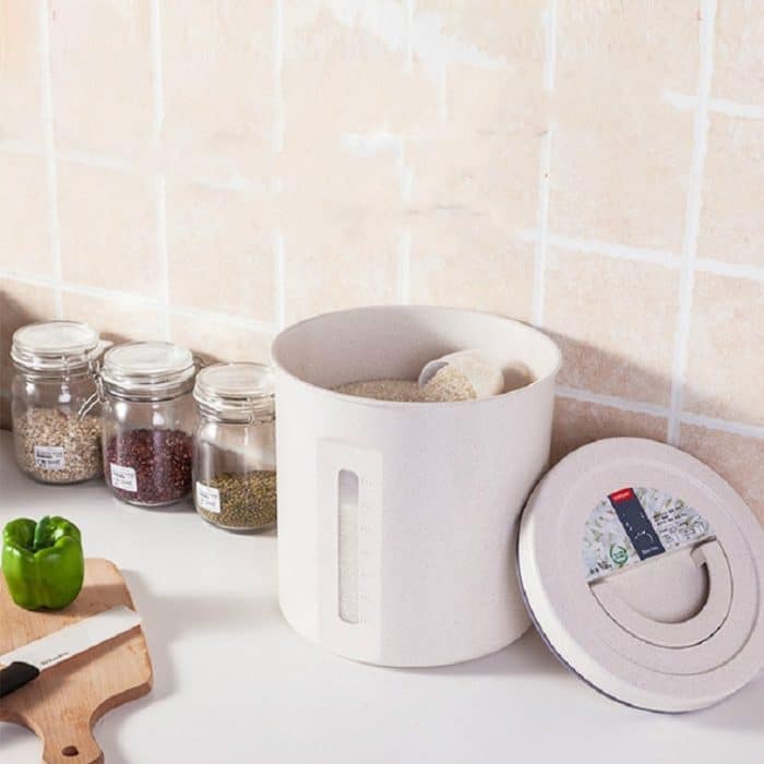 Haushalts-Reisfass-Kornfaser-feuchtigkeitsbeständige, versiegelte Getreide-Mehrkorn-Lagertank-Tlour-Box, 5kg, 10kg – Bild 4