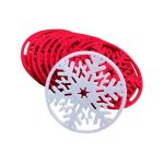 10 Stück Frohe Weihnachten Dekorationen Schneeflocken Tassenunterlage Vliesstoff Dinner Party Teller Tablett Kaffeepads – Bild 5