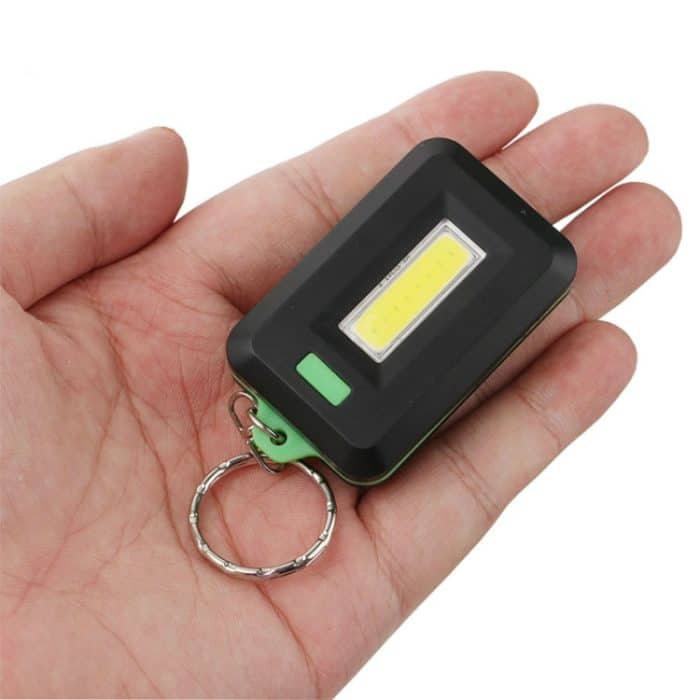 2 Stück 3 W Mini-COB-LED-Taschenlampe, Schlüsselanhänger, Notfall-Camping-Rucksack-Licht mit 3 Modi – Bild 4