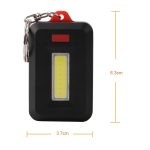 2 Stück 3 W Mini-COB-LED-Taschenlampe, Schlüsselanhänger, Notfall-Camping-Rucksack-Licht mit 3 Modi – Bild 5
