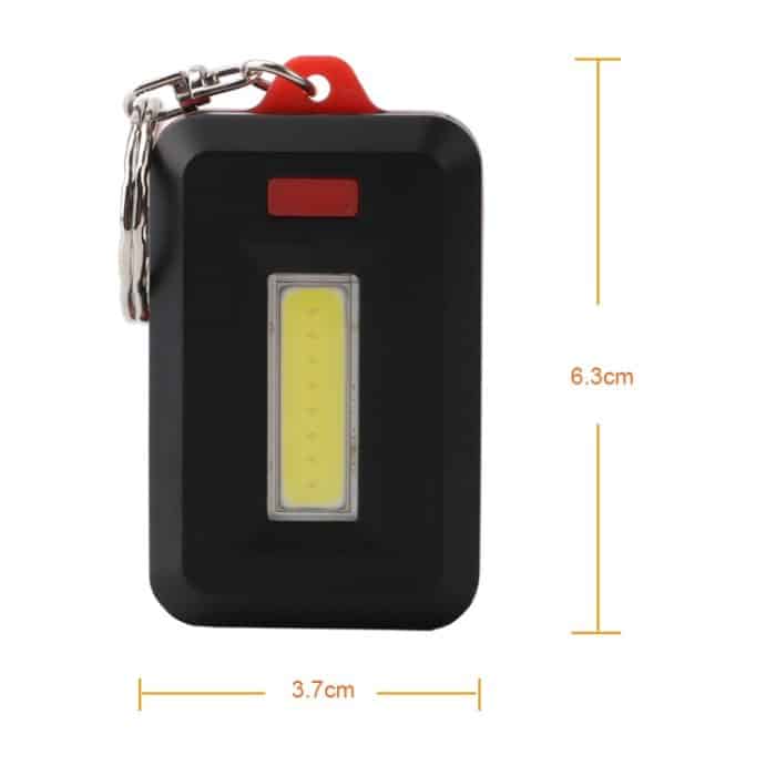 2 Stück 3 W Mini-COB-LED-Taschenlampe, Schlüsselanhänger, Notfall-Camping-Rucksack-Licht mit 3 Modi – Bild 5