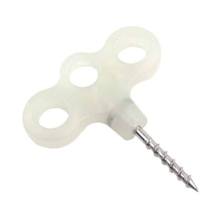 Outdoor 3-Loch Luminous Gewinde Zelt Peg Camping Deck Edelstahl Haken Sicherheit Wind Noctilucent Cord Seilverschluss – Bild 1