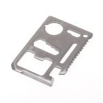100 Stück 11-in-1 tragbarer Multifunktions-Kartenschneider aus Edelstahl mit Lederetui, Größe: 6,9 x 4,5 cm, 10 PCS – Bild 3