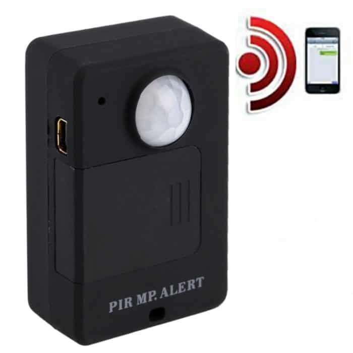 Mini-PIR-Alarmsensor Drahtloser Infrarot-GSM-Alarmmonitor Bewegungsmeldererkennung Startseite Diebstahlsicherung, EU-Stecker – Bild 1