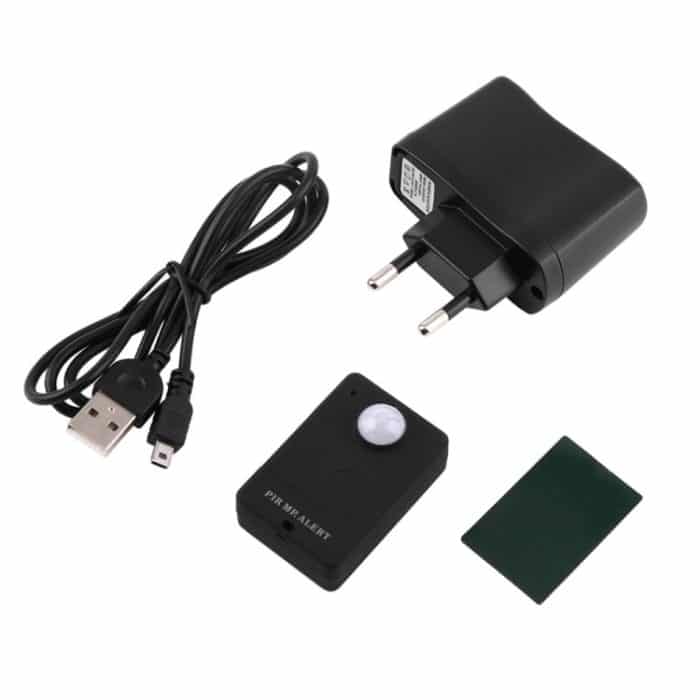 Mini-PIR-Alarmsensor Drahtloser Infrarot-GSM-Alarmmonitor Bewegungsmeldererkennung Startseite Diebstahlsicherung, EU-Stecker – Bild 5